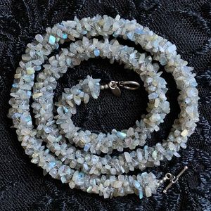 Vintage Labradorite Chip Sterling Silver necklace